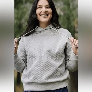 Quilted Gray Hoodie for Women